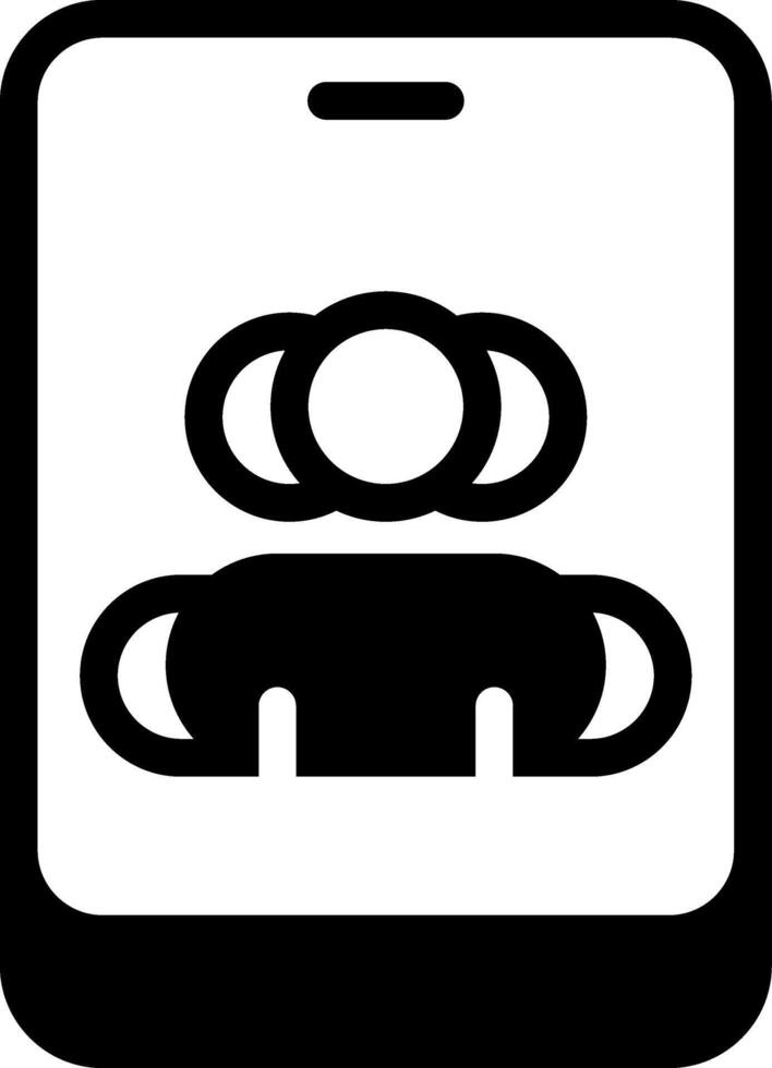 Black Community Solid Icon vector