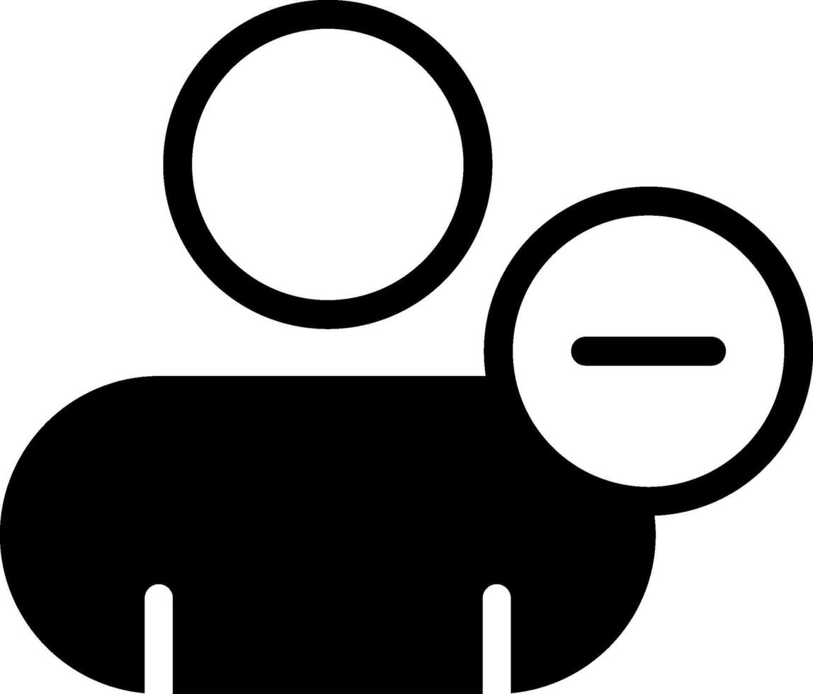 Remove Contact Solid Black Icon vector