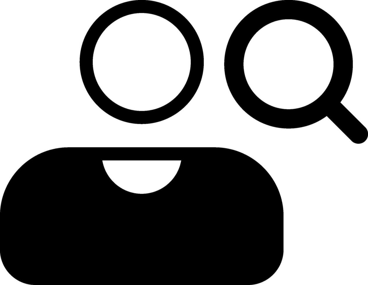Black Search Contact Icon vector