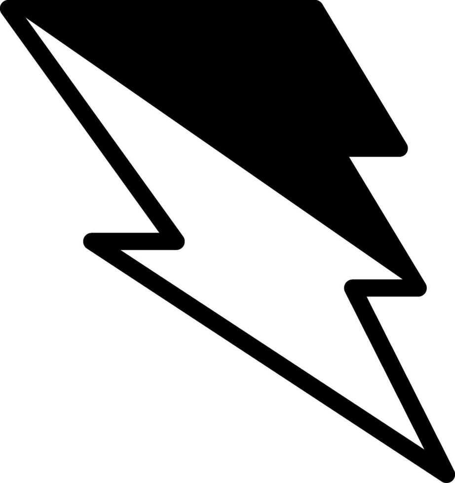 Black Flash Bold Icon vector
