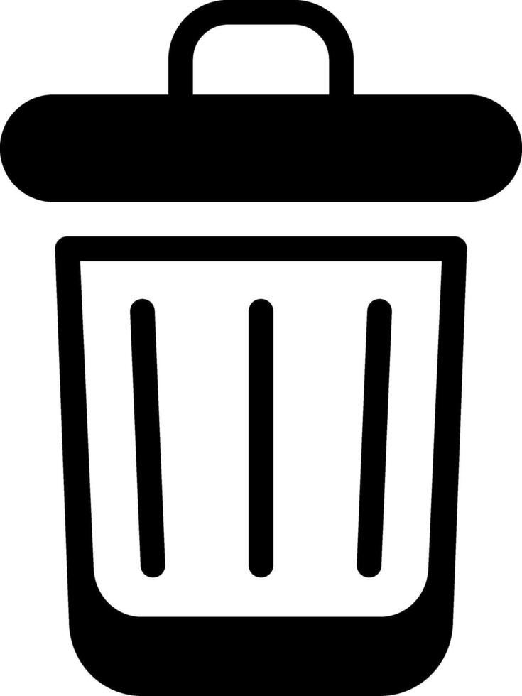 Trash Solid Icon vector