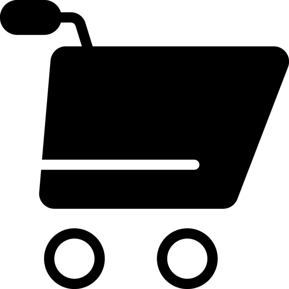 Cart Modern Semi Solid Black Icon vector