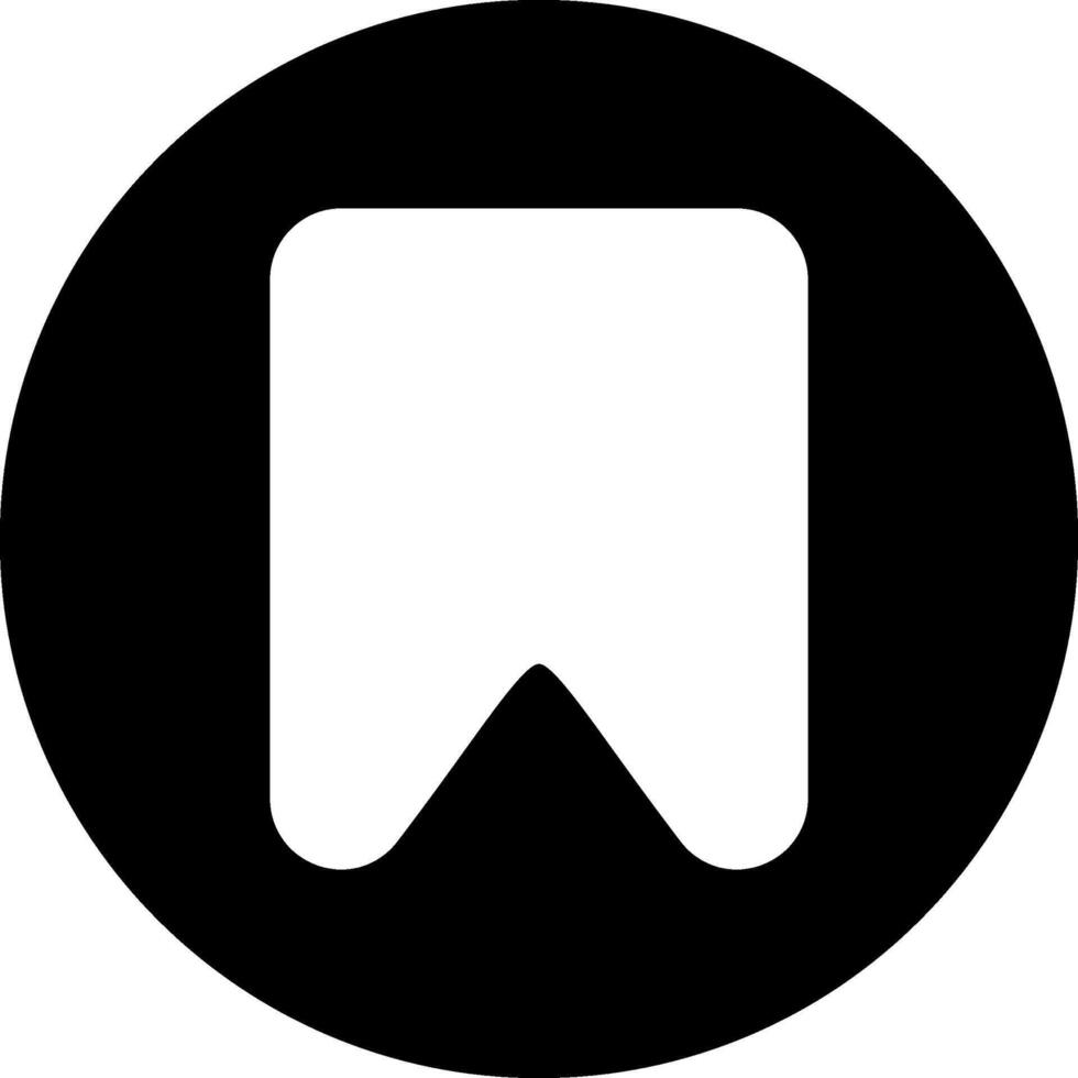 Bookmark Modern Semi Solid Black Icon vector