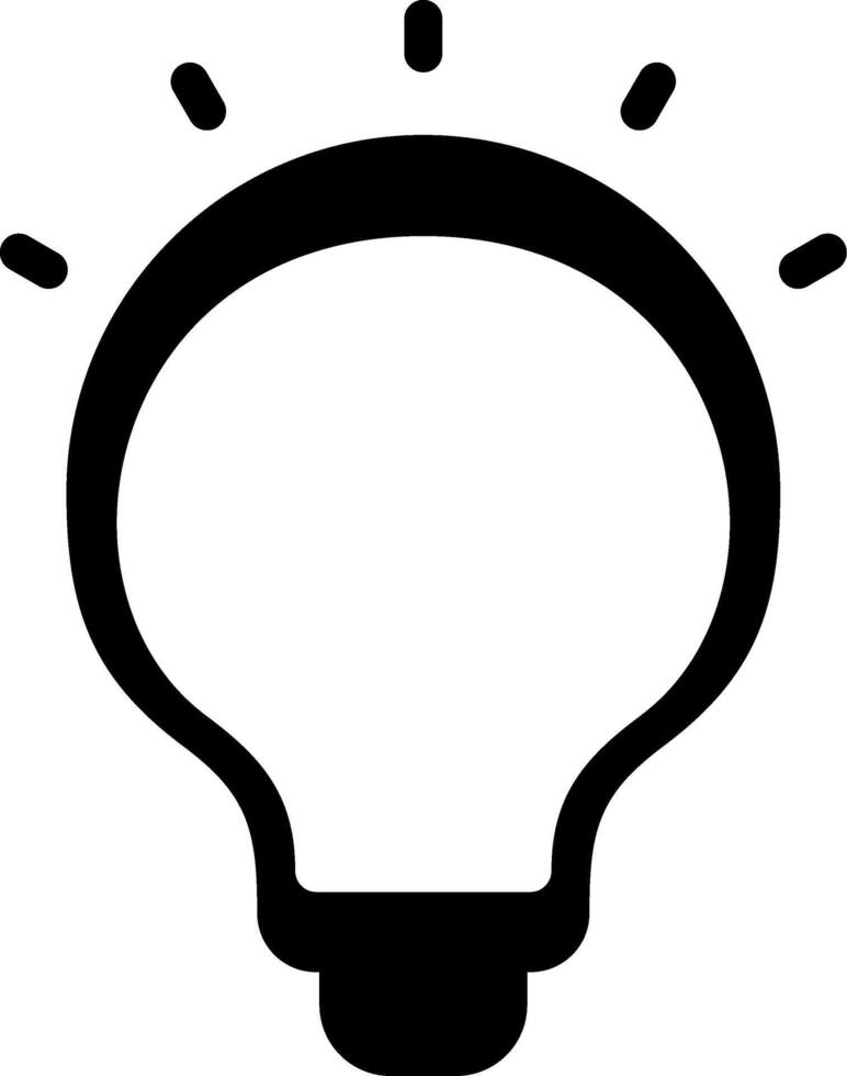 Bulb Modern Semi Solid Black Icon vector