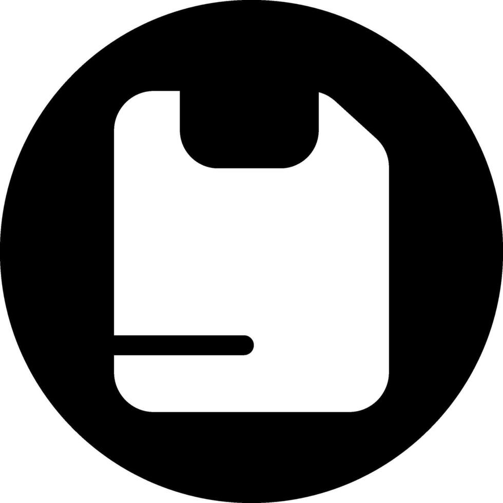 Save Modern Semi Solid Black Icon vector
