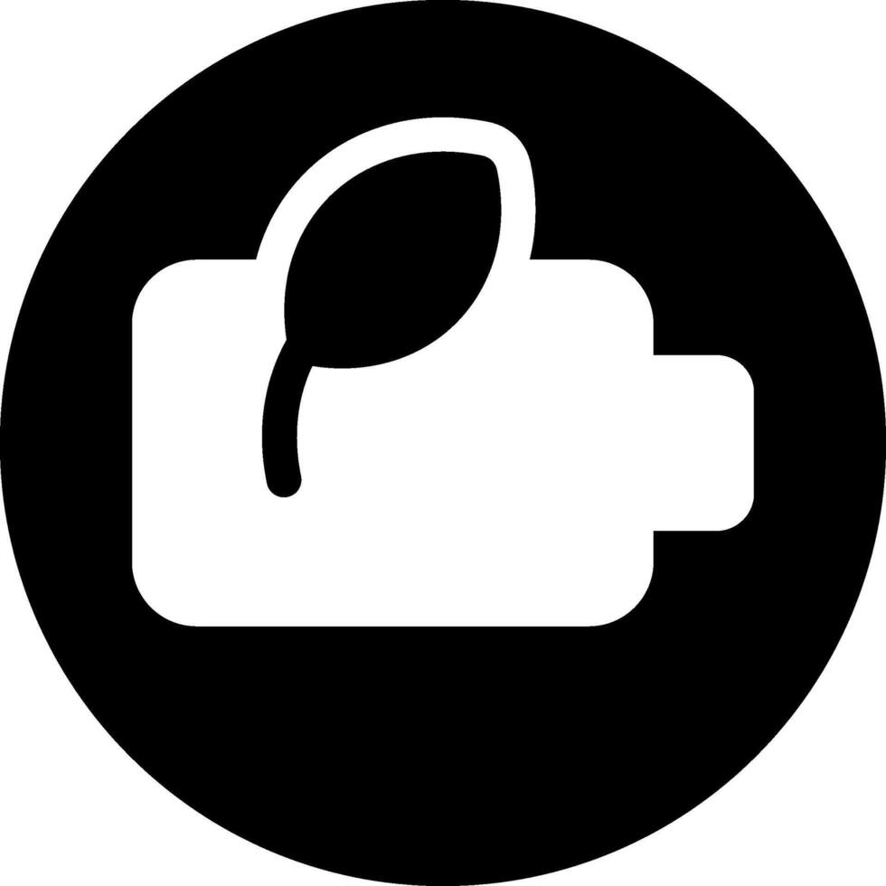 Battery Saver Modern Semi Solid Black Icon vector