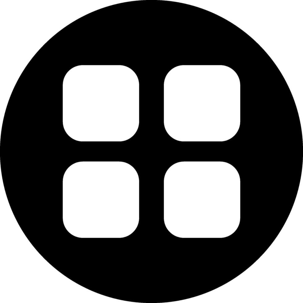 Menu Modern Semi Solid Black Icon vector