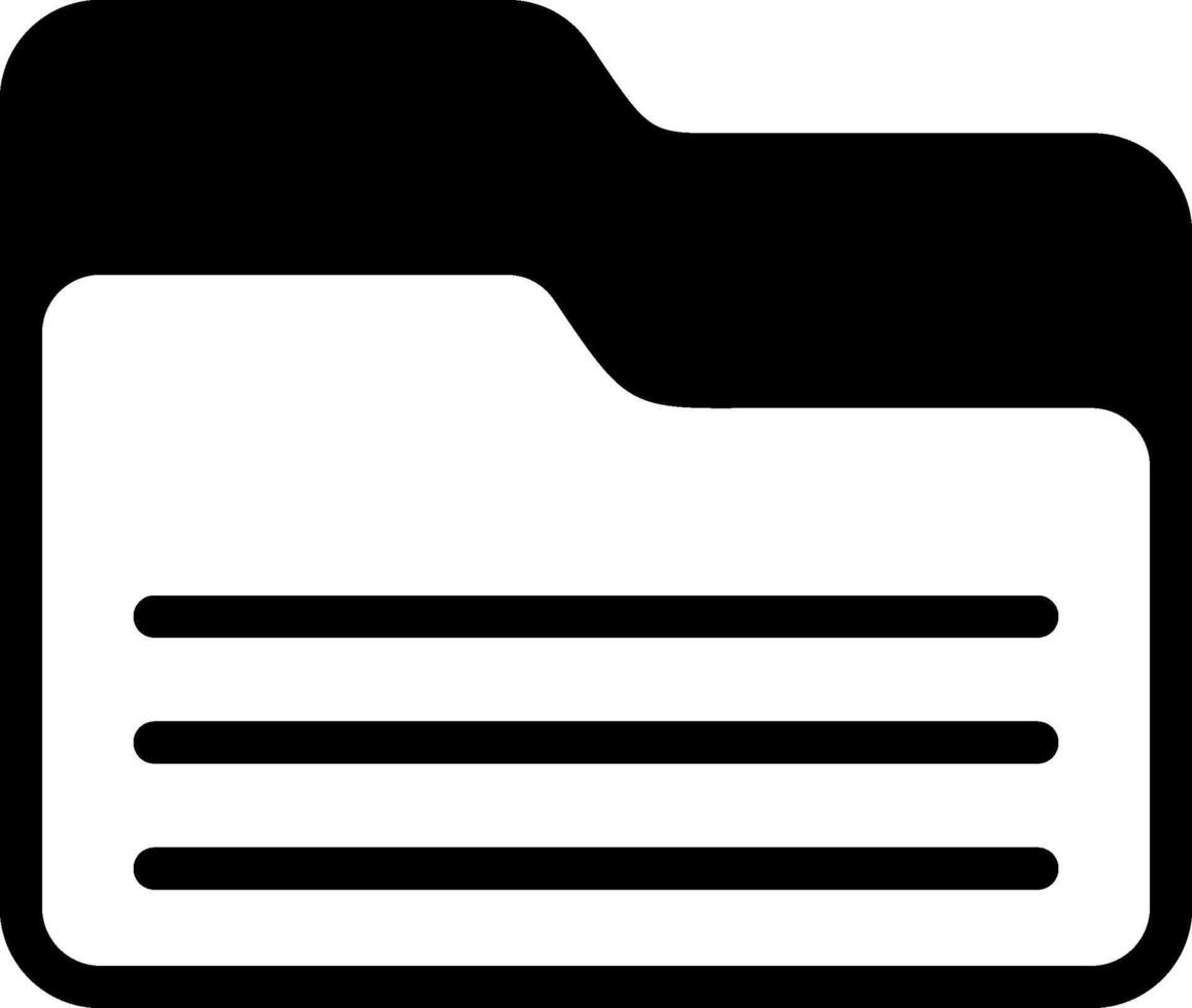 Folder Modern Semi Solid Black Icon vector