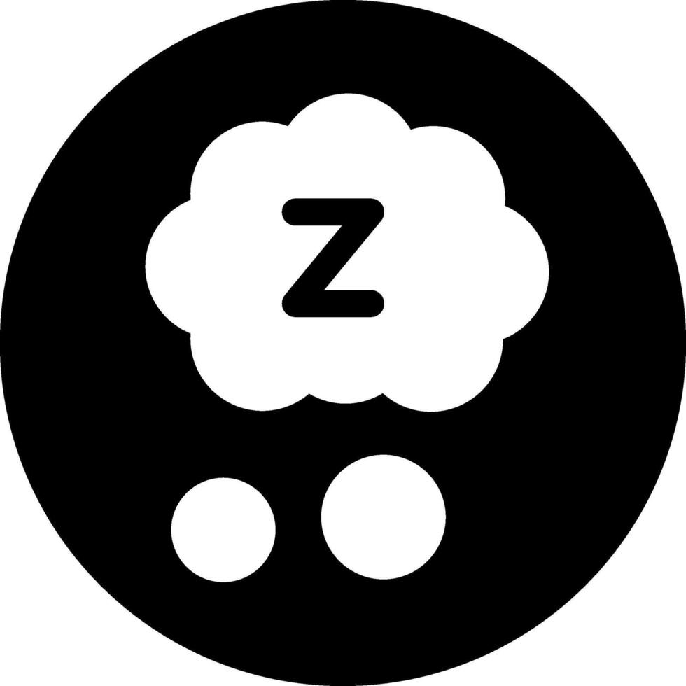 Sleep Modern Semi Solid Black Icon vector