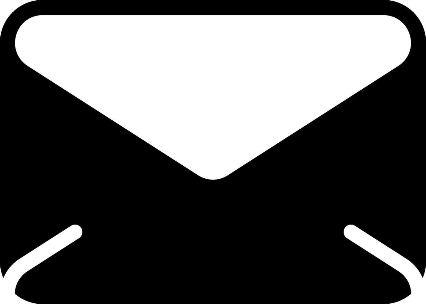 Mail Modern Black Style Icon vector