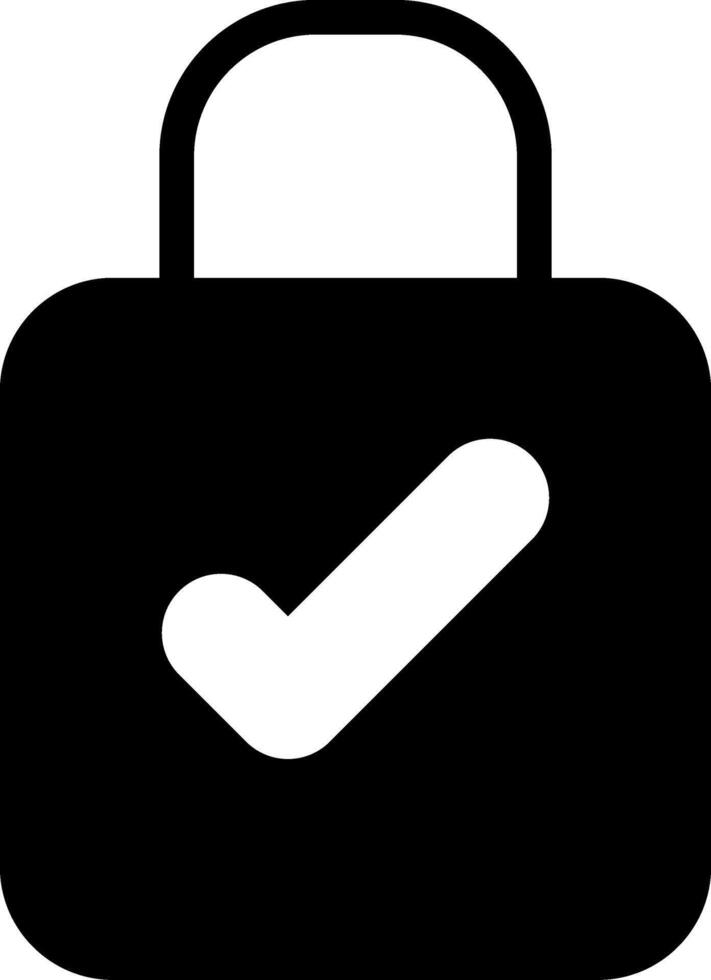 Shopping Bag Modern Solid Black Icon vector