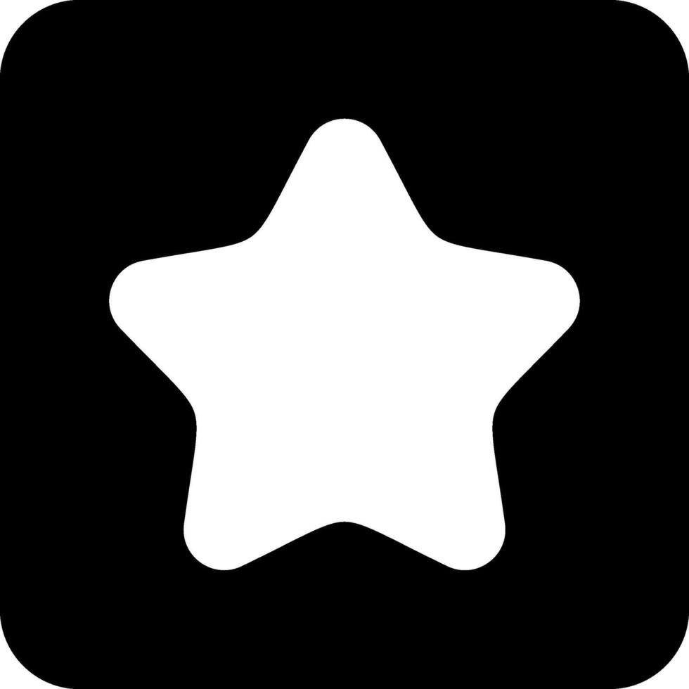Favorite Modern Solid Black Icon vector