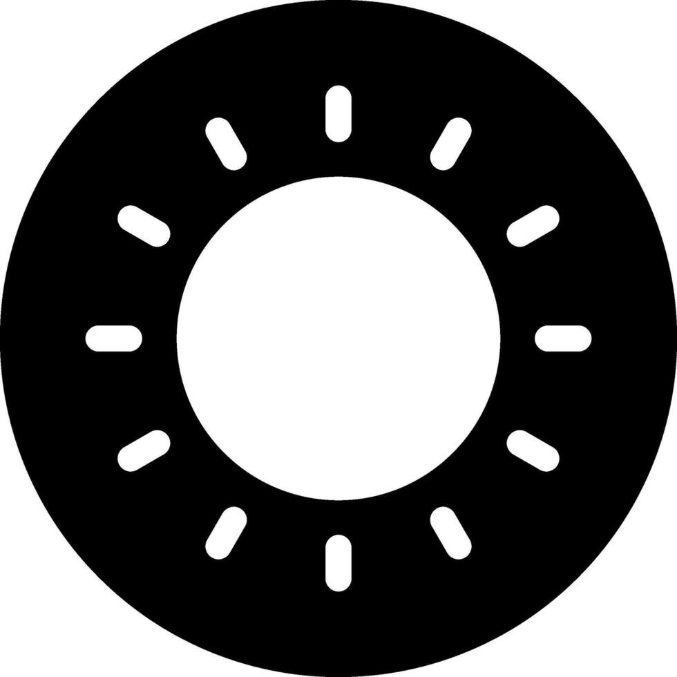 Sun Modern Semi Solid Black Icon vector