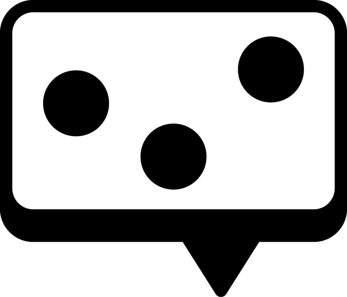 Bouncing Chat Solid Black Icon vector