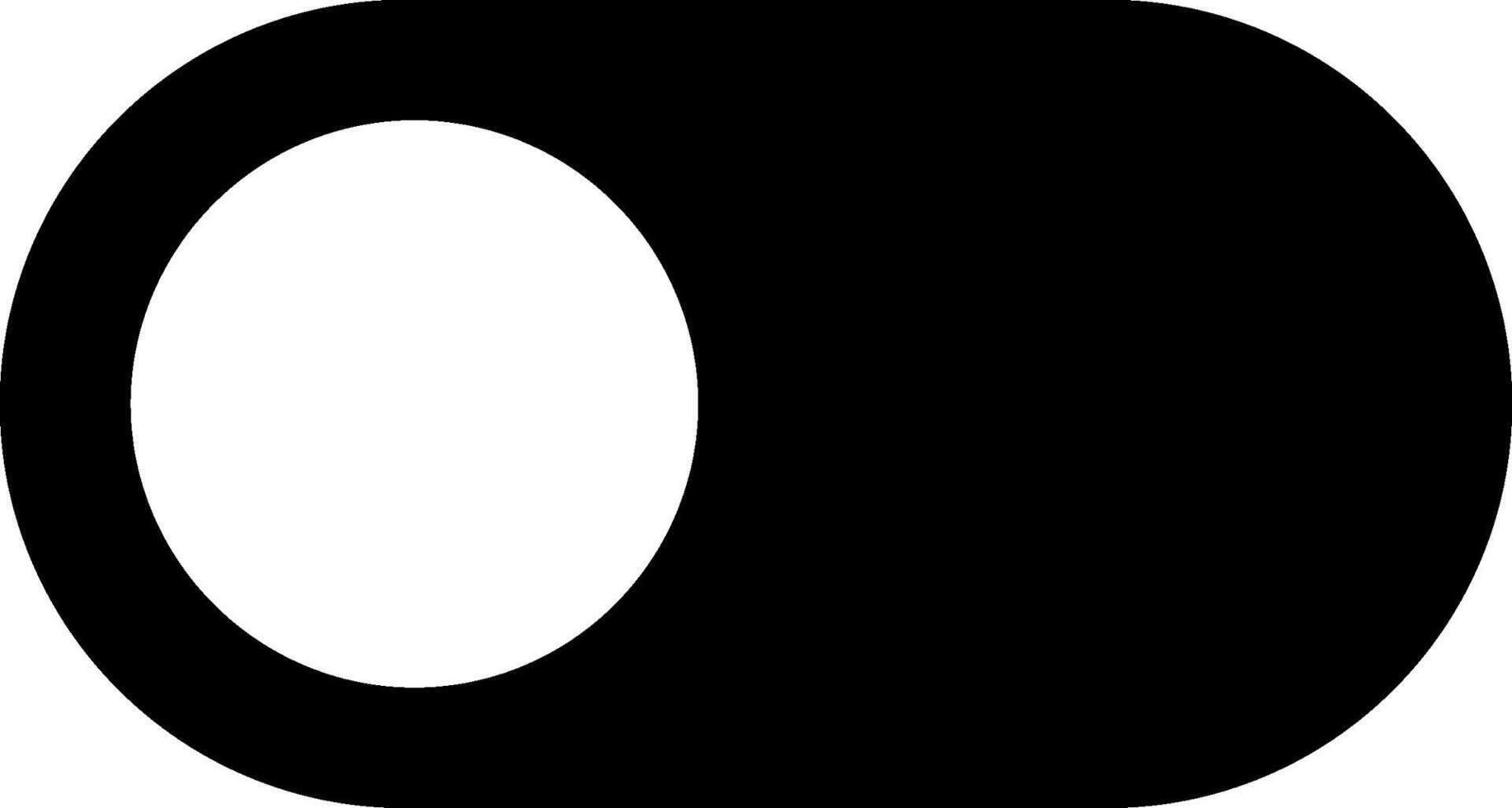 Toggle Button Modern Semi Solid Black Icon vector