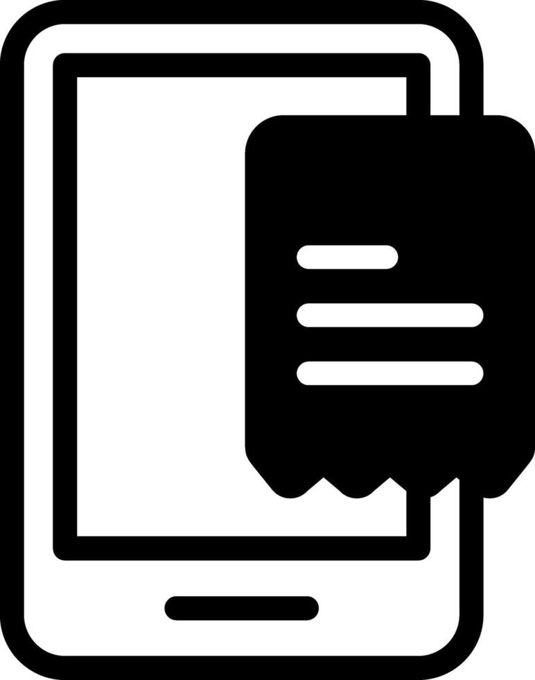 Postpaid Bill Modern Semi Solid Black Icon vector