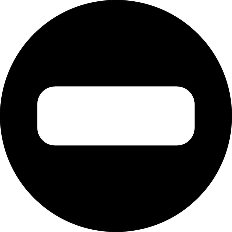 Remove Modern Semi Solid Black Icon vector