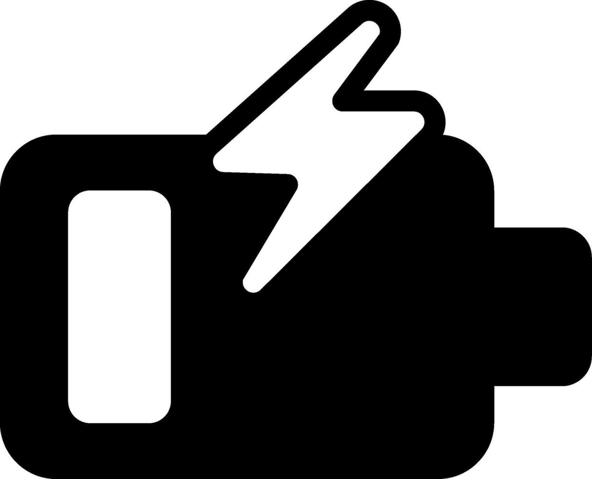 Battery Modern Semi Solid Black Icon vector