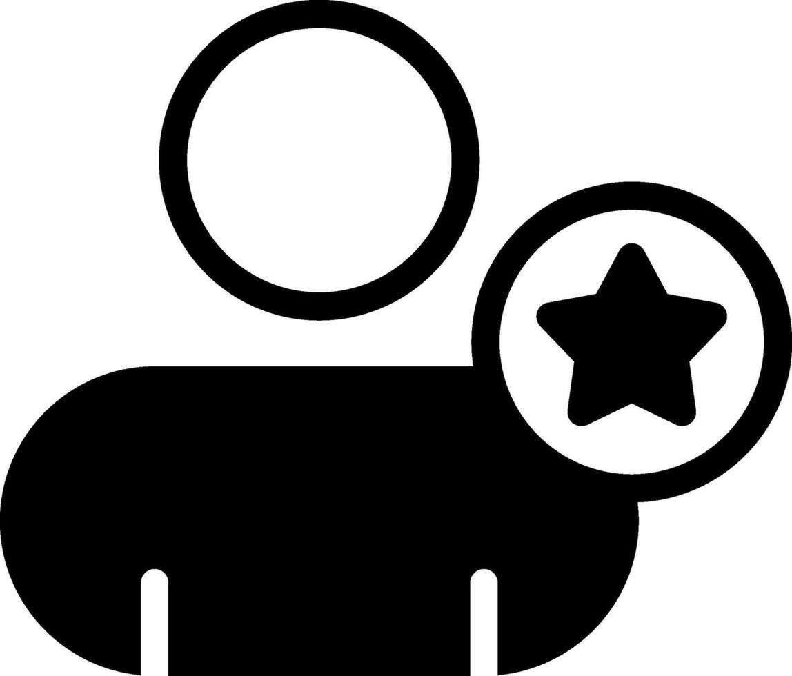 Favourite Contact Solid Icon vector
