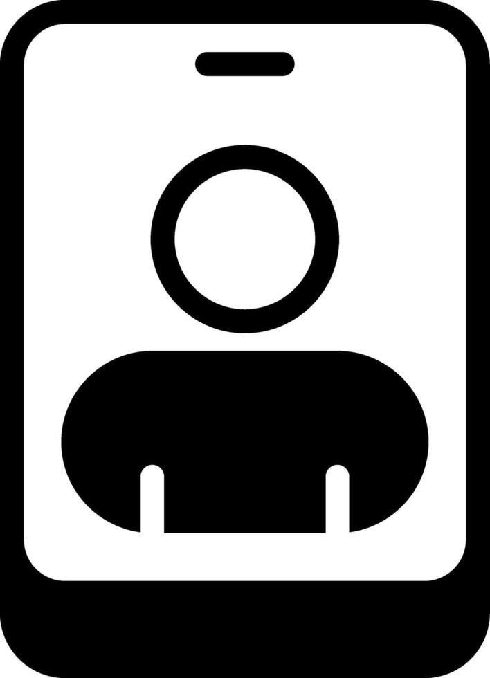 Black Contact Solid Icon vector