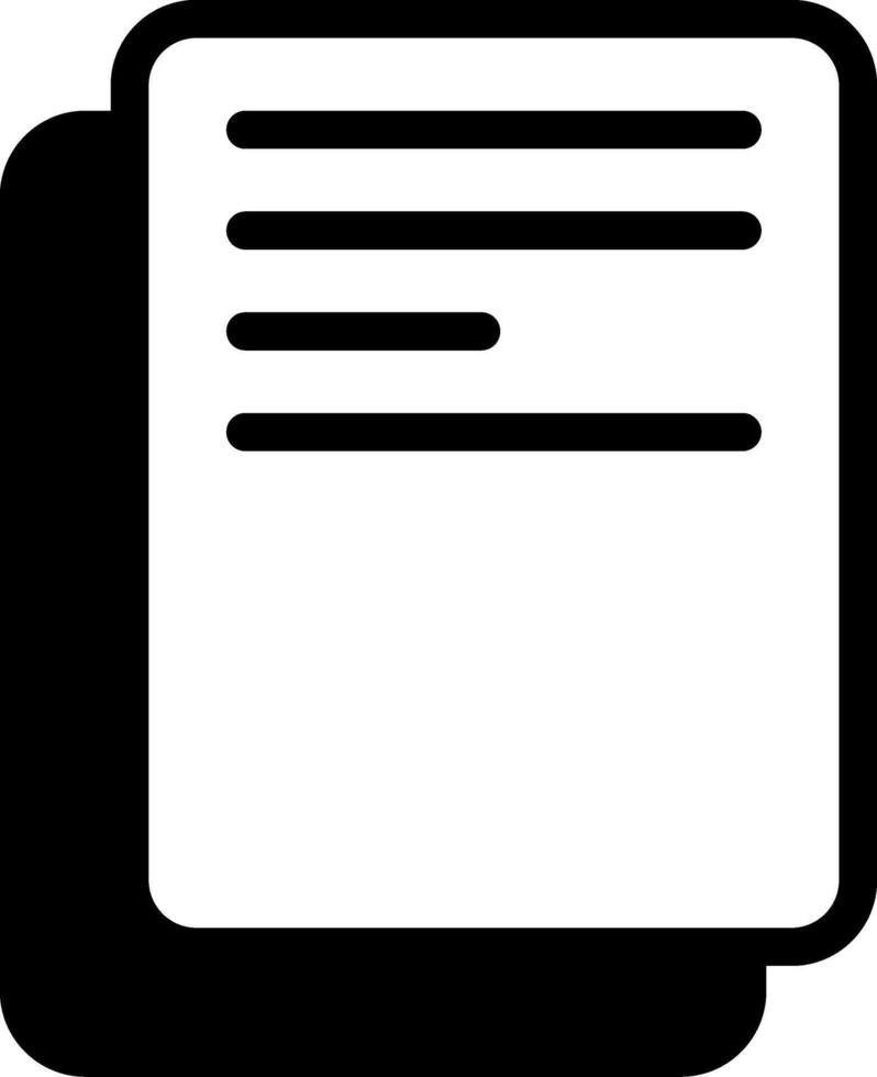 Documents Black and White Icon vector