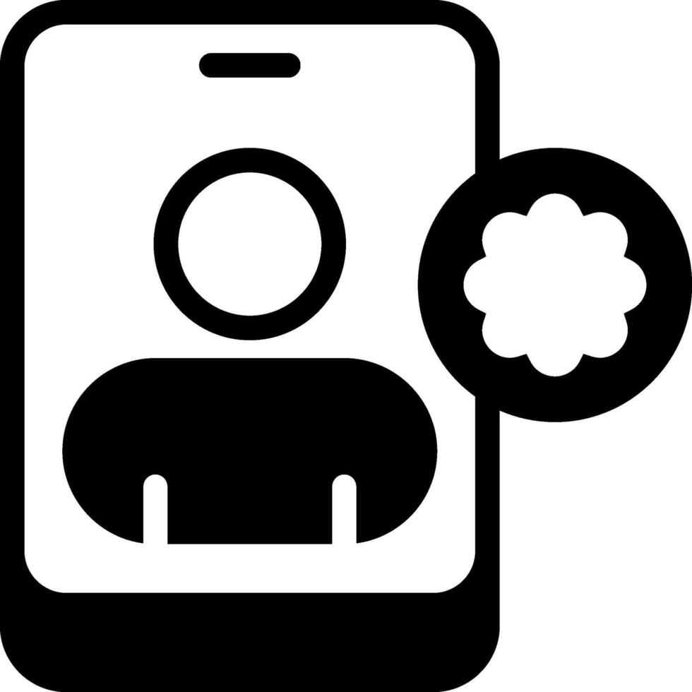 Black New Contact Solid Icon vector