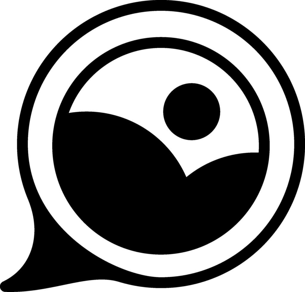 Image Gallery Solid Black Icon vector