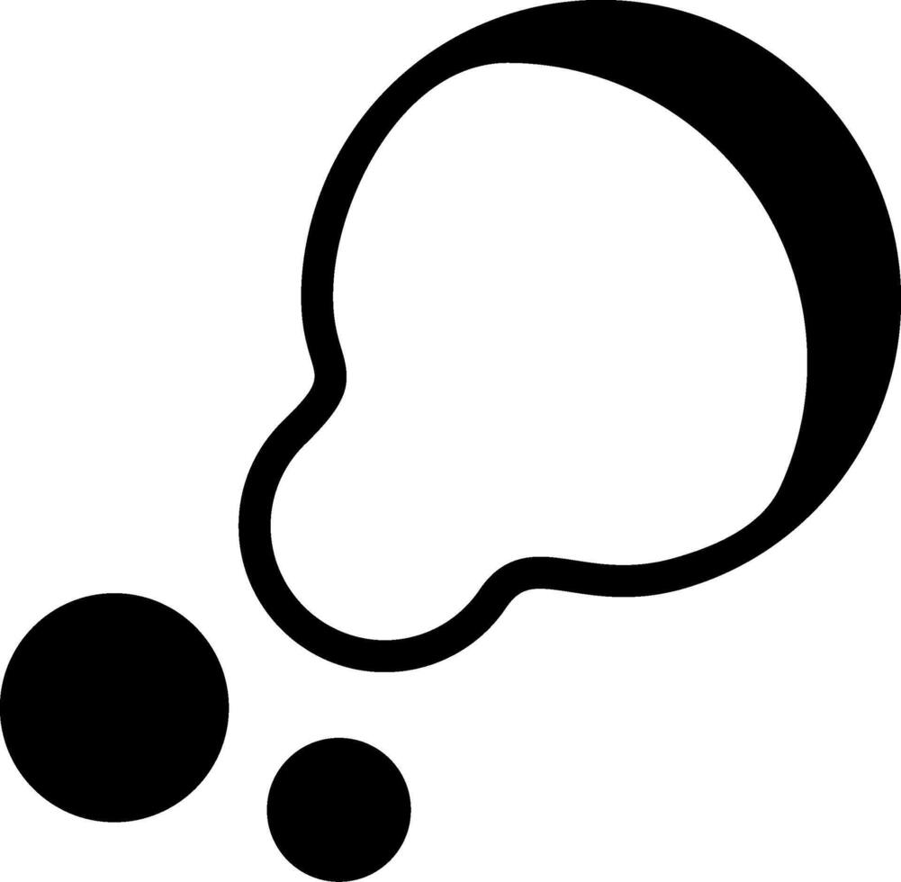 Pop up Chat Bubble Solid Black Icon vector