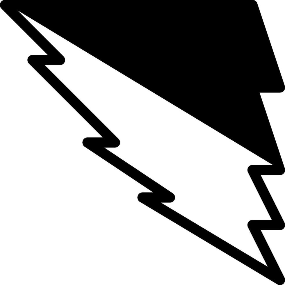 Flash Bold Black Icon vector