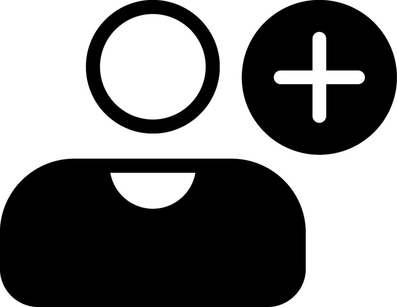 Black Invite Contact Icon vector