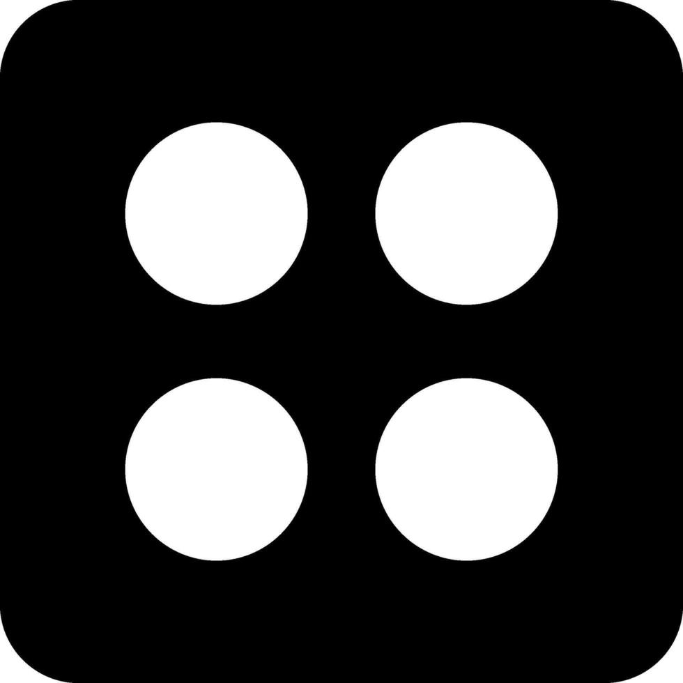 Start Menu Solid Black Icon vector