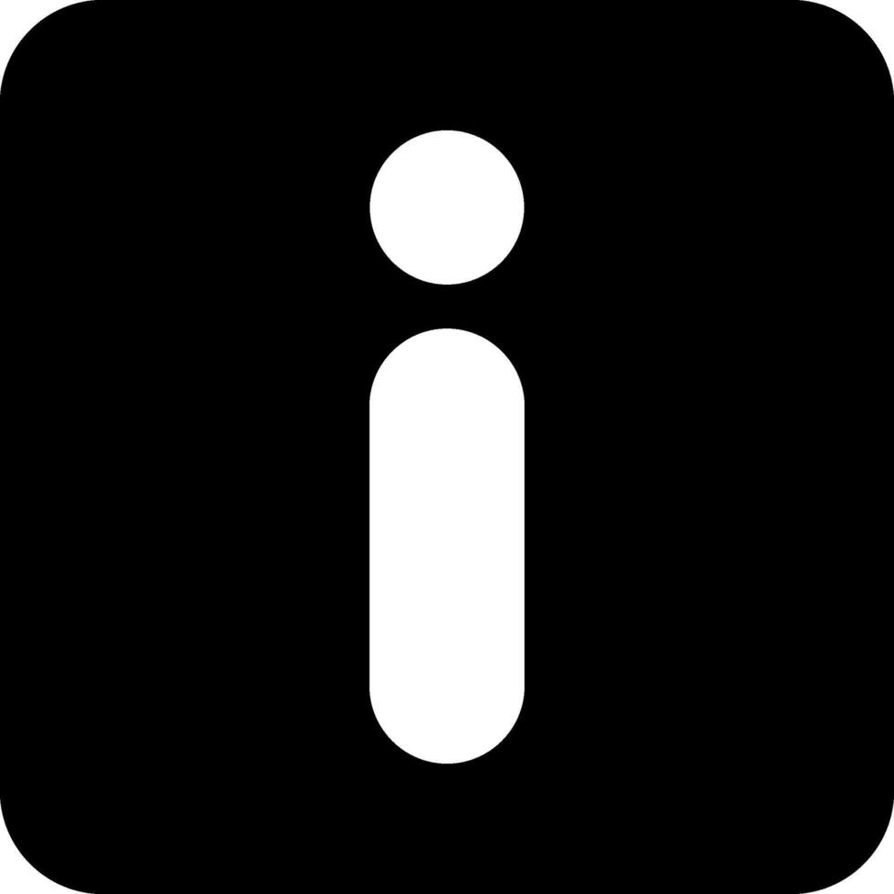 Information Modern Solid Black Icon vector
