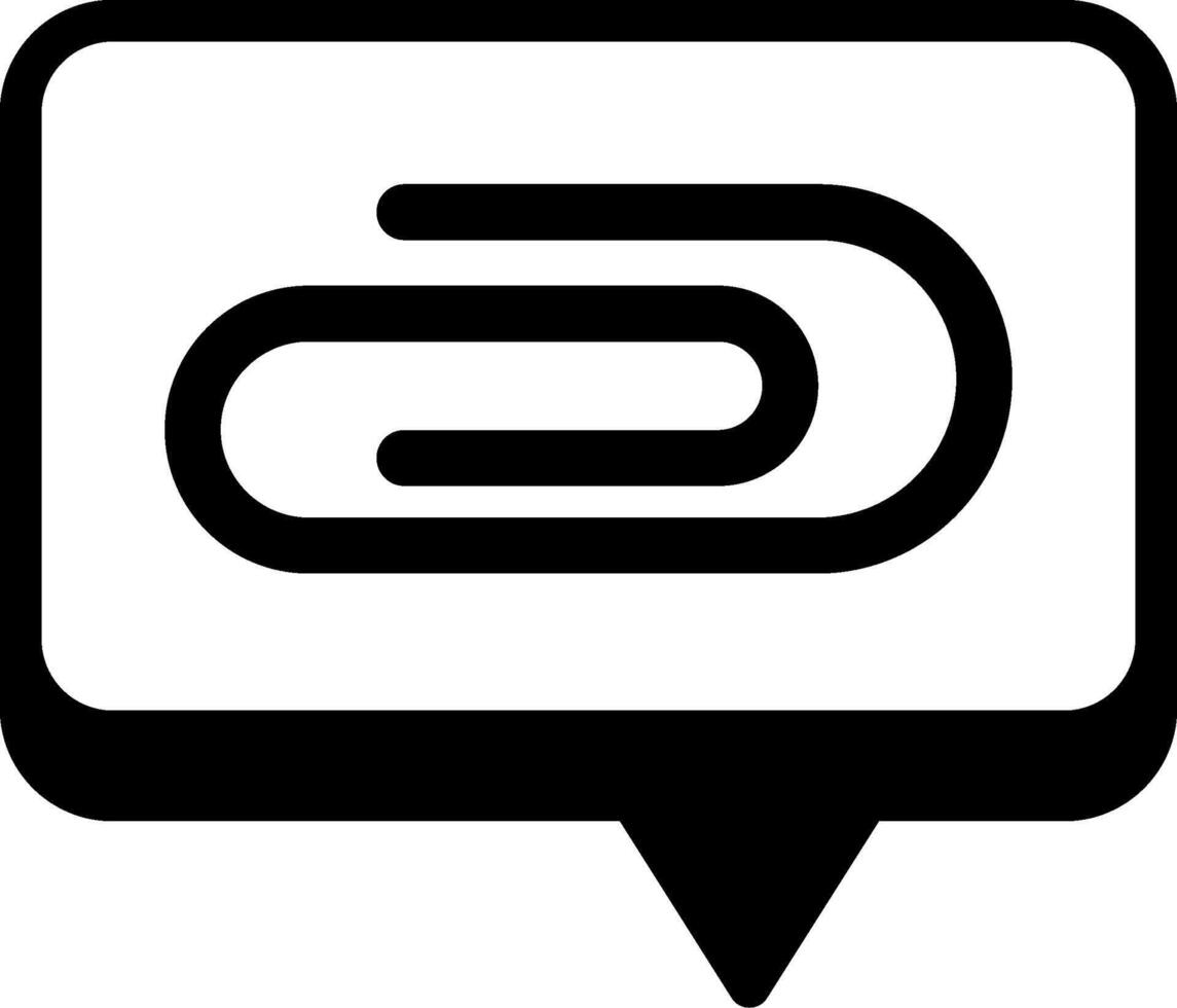 Attachment Solid Black Icon vector