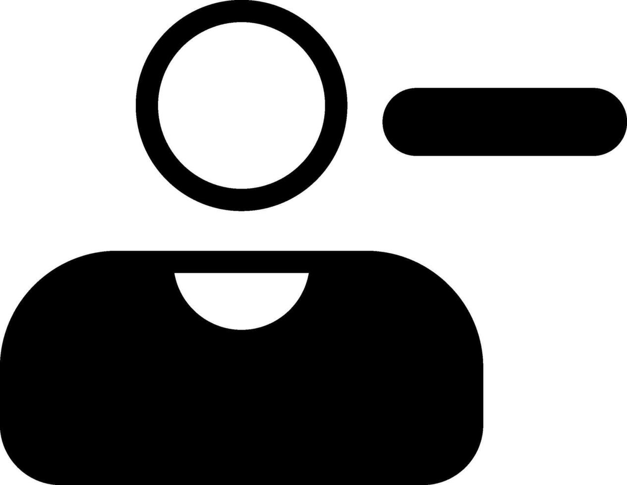 Black Remove Contact Icon vector