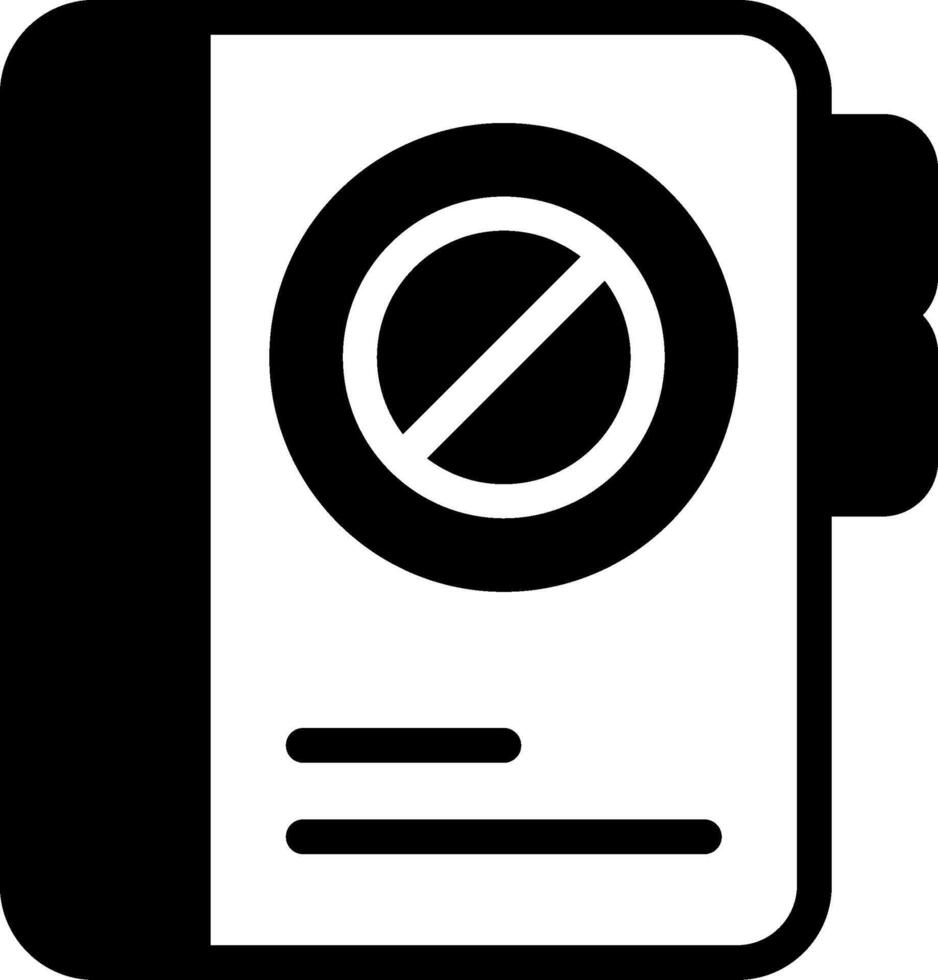 Black Block Contact Solid Icon vector