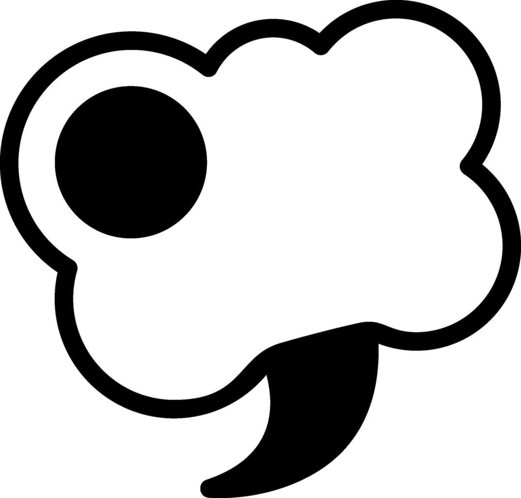 Cloud Chat Solid Black Icon vector