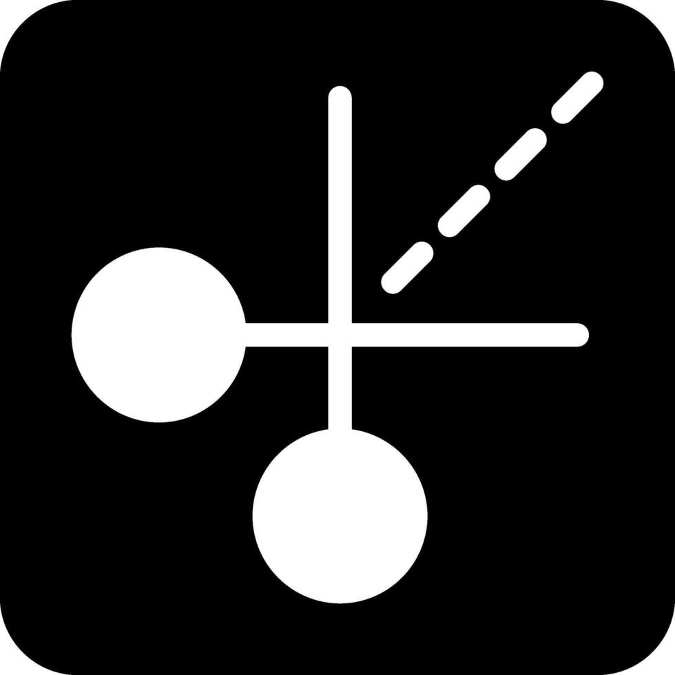 Cut Bold Black and White Icon vector