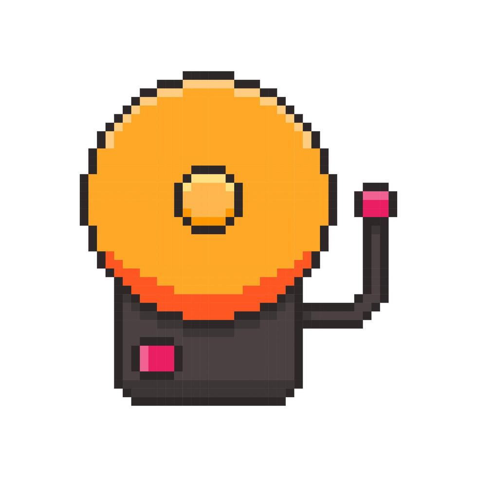Pixel art School Bell game asset design vector