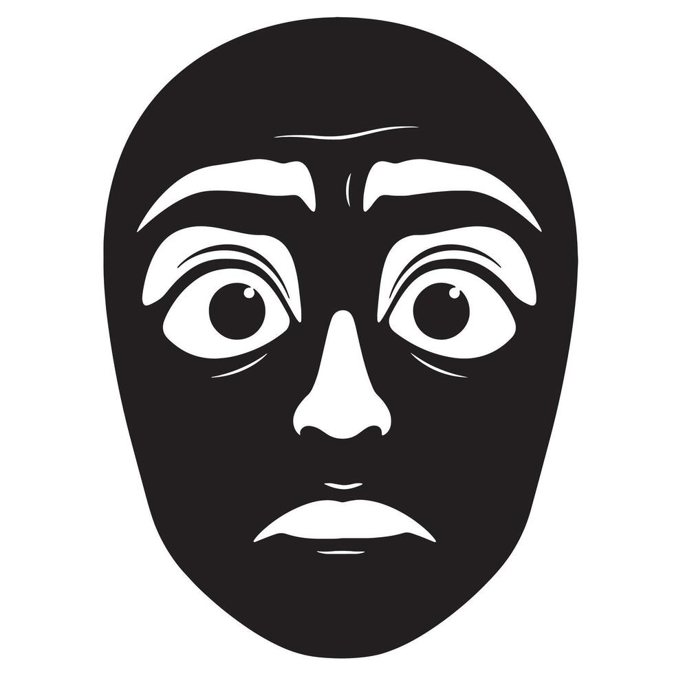 Bold Angry Mood Icons Bundle in Cartoon Style Face Expression Design vector