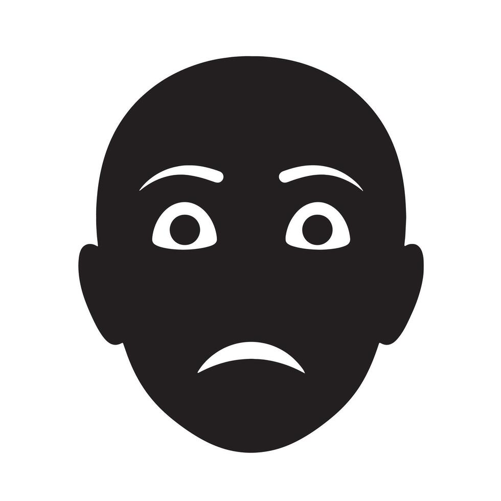 Emotional Face Icon Set Featuring Angry Expressions in Bold Cartoon Style vector