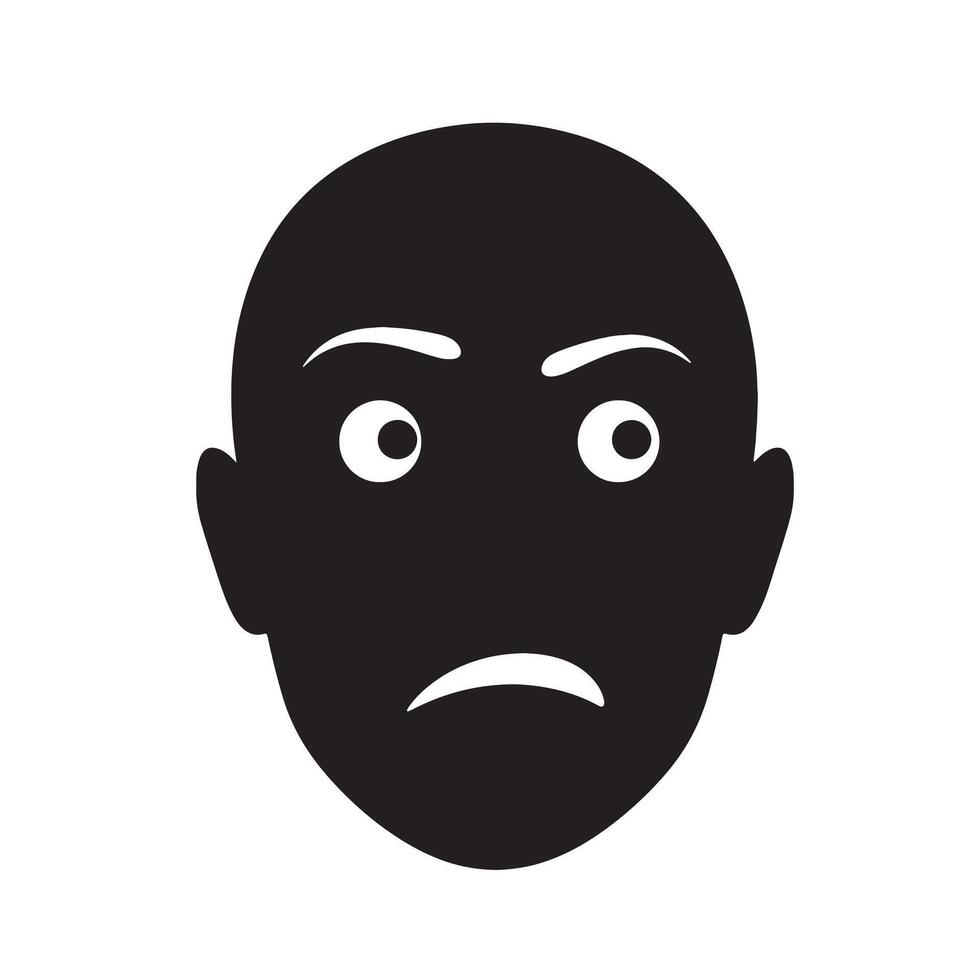 Bold Angry Faces Bundle with Cartoon Expression Icons in Clean Design vector