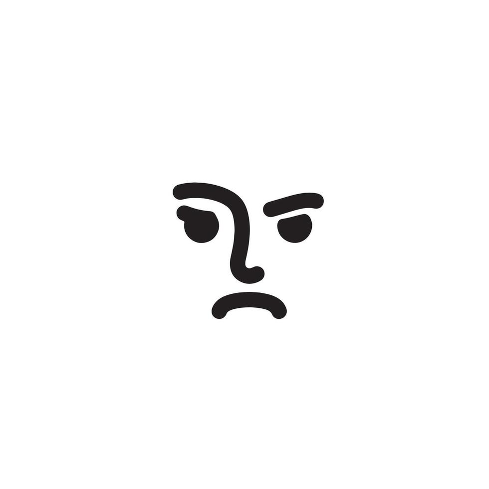 Cartoon Style Angry Expression Faces Bundle with Character Mood Icons vector