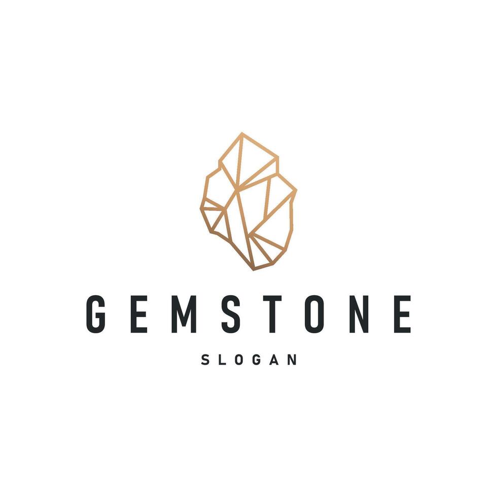 gemstone logo design gemstone chunks modern simple line vector