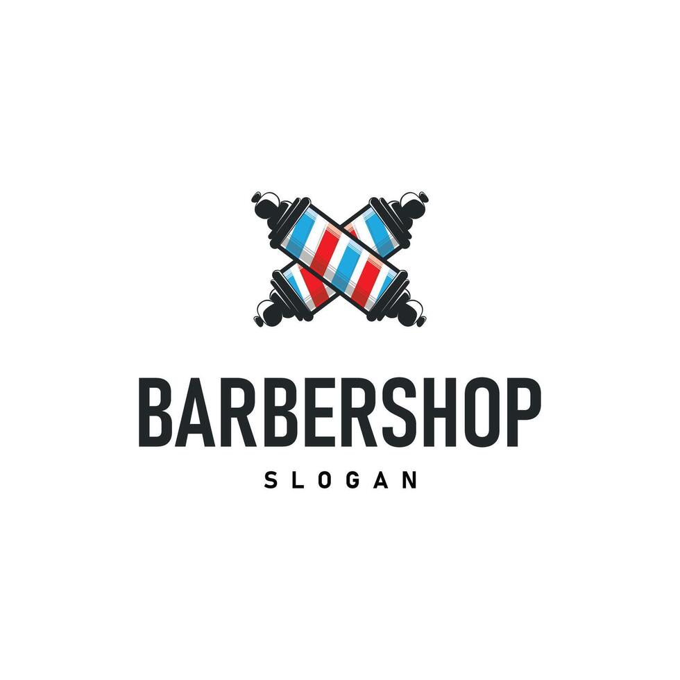 barbershop logo a barber shop with a vintage retro concept of scissors and razors vector