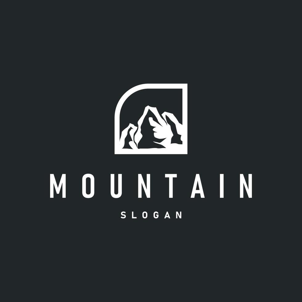 mountain logo concept minimalist design simple natural mountains minimalist black silhouette as a brand template symbol and template illustration vector