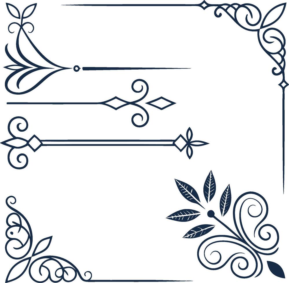 Floral design elements vector