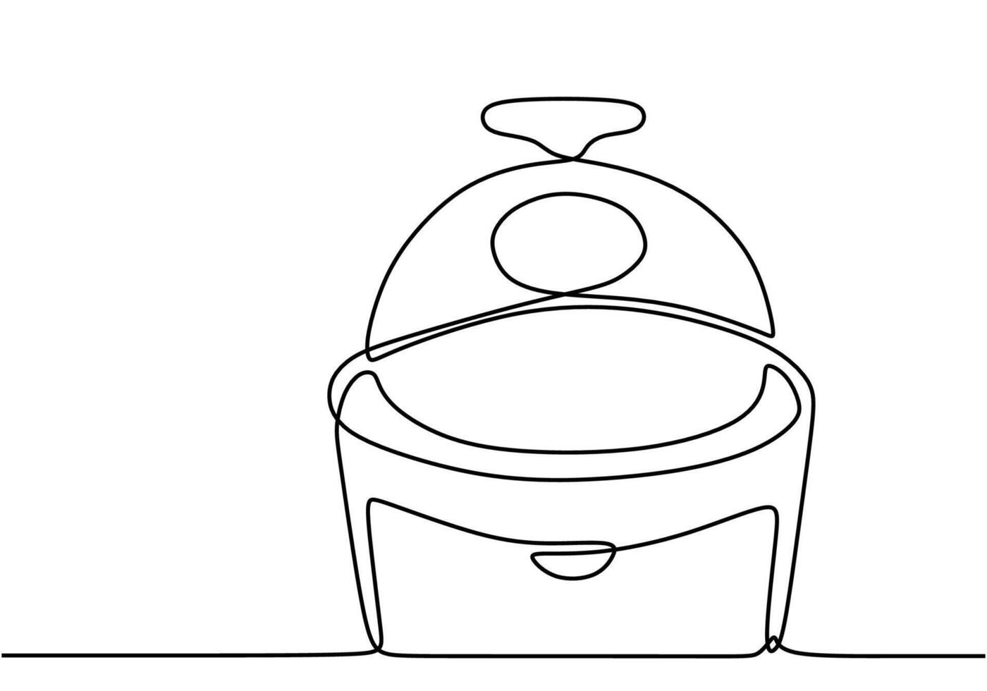 One single line of steamer for serving food vector