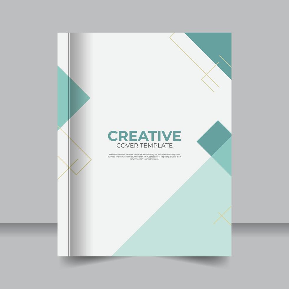 Modern Geometric Minimal Cover Designs for Books and Assignments vector
