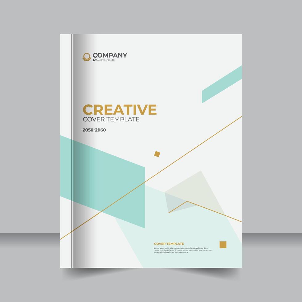 Geometric-Inspired Minimal Book and Assignment Covers, Elegant and Simple Cover Designs vector