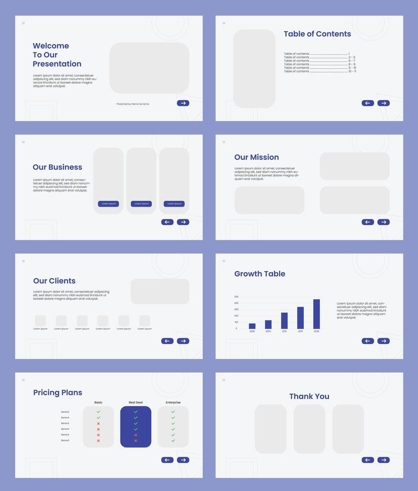 Modern business presentation template. Pitch deck presentation design for multipurpose. vector